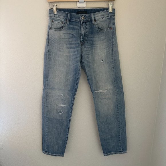 Uniqlo Jeans Uniqlo Slim Boyfriend Tapered Jeans In Washed Blue